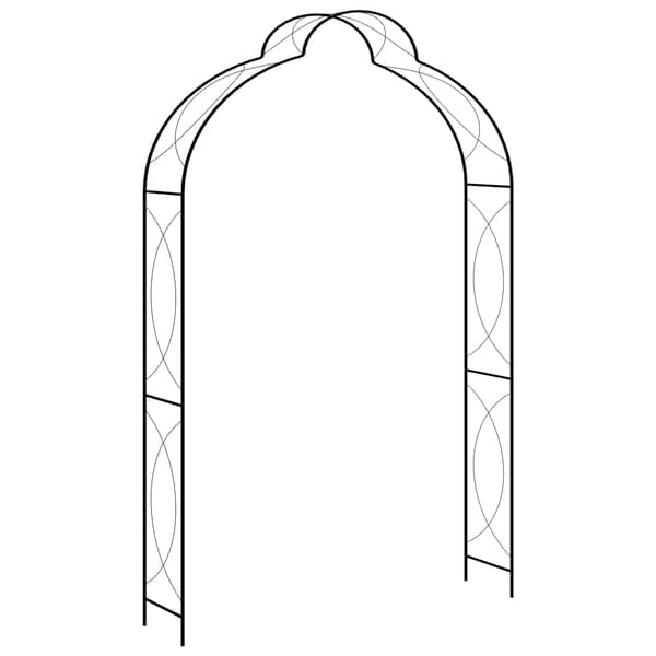 vidaXL Garden Arch Black 150x34x240 cm Iron vidaXL Garden Arch Black 150x34x240 cm Iron