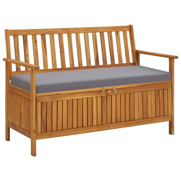 vidaXL Garden Storage Bench 120 cm Solid Acacia Wood vidaXL Garden Storage Bench 120 cm Solid Acacia Wood