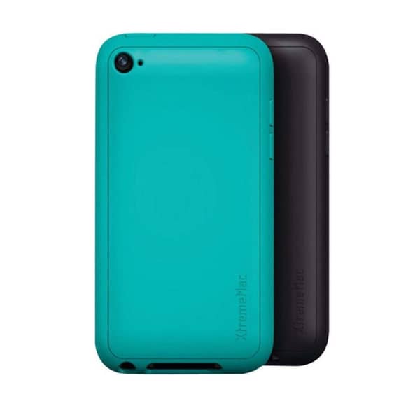 Xtreme Mac Tuffwrap Silicone Case For iPod Touch 4G, 2pack Black and Turquoise