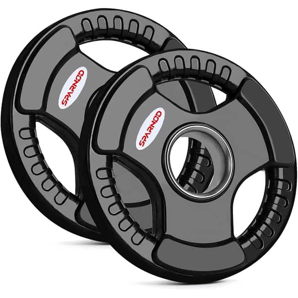 Sparnod Fitness Olympic Grip Plate Iron Weight Plate 2.5KG Each X 2 For Strength Training, Weightlifting And Crossfit Sparnod Fitness Olympic Grip Plate Iron Weight Plate 2.5KG Each X 2 For Strength Training, Weightlifting And Crossfit
