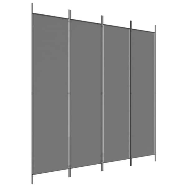 vidaXL 4-Panel Room Divider Anthracite 200x200 cm Fabric