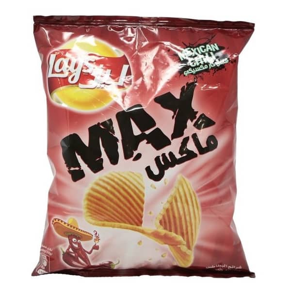 Lays Max Mexican Chili Chips 170gm