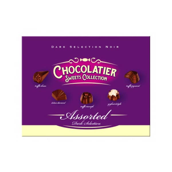 Millennium Chocolatier Sweets Collection - Assorted Dark Selection of Truffle Charm, Deluxe Diamond, Truffle Triumph, Yoghurt Delight, Truffle Pyramid in GiftPack, 250 Gr
