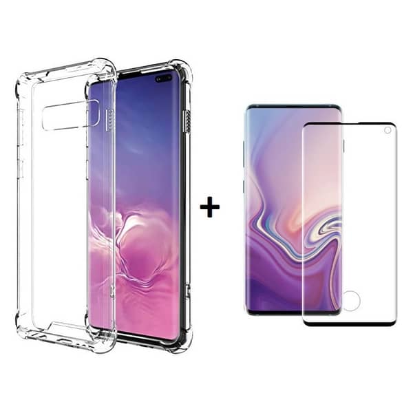 Hyphen Clear Case + TG Screen Protector For Galaxy S10 Plus Hyphen Clear Case + TG Screen Protector For Galaxy S10 Plus