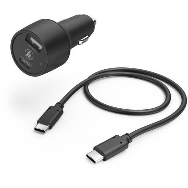 Hama Car Charger with USB-C Cable 1m Black