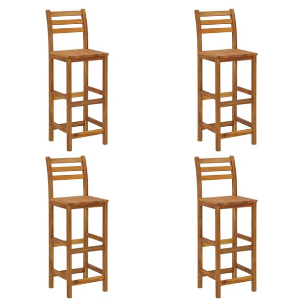 Vidaxl Bar Stools 4 Pcs Solid Acacia Wood Vidaxl Bar Stools 4 Pcs Solid Acacia Wood