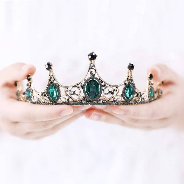 Catery Baroque Crowns Green Bride Queen Tiaras And For Women Decorative Princess Hair Accessories Prom Catery Baroque Crowns Green Bride Queen Tiaras And For Women Decorative Princess Hair Accessories Prom