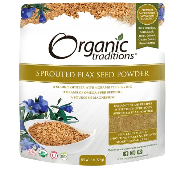 Organic Traditions Sprouted Flax Seed Powder 227g
