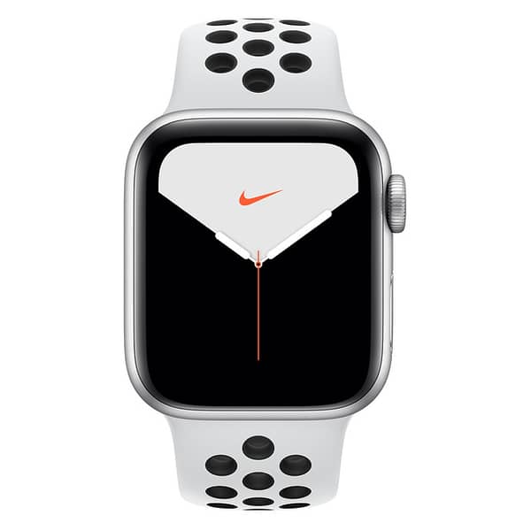 Apple Watch Nike Series 5 GPS 44mm Silver Aluminium Case with Pure Platinum/Black Nike Sport Band Apple Watch Nike Series 5 GPS 44mm Silver Aluminium Case with Pure Platinum/Black Nike Sport Band