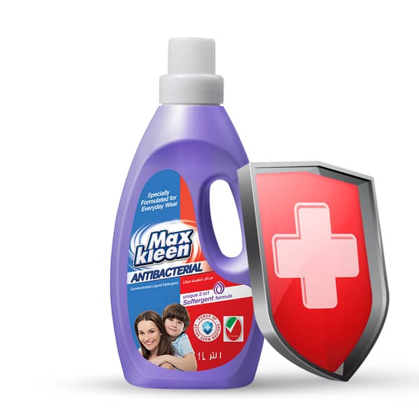 Maxkleen AntiBacterial Concentrated Liquid Detergent with 2in 1 Softergent Formula – For Daily Wear 1L