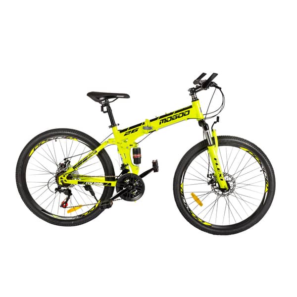 Mogoo Flexi Folding Bike 26 Inch (Fluorescent Yellow) 100% Assembled