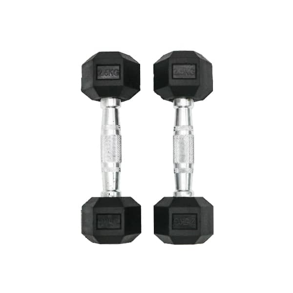 Miracle Fitness 2.5kg Hex Dumbbell - 2 Pieces