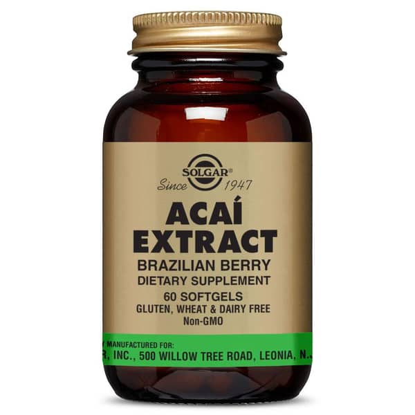 Solgar Acai Extract Brazilian Berry 60 Softgels