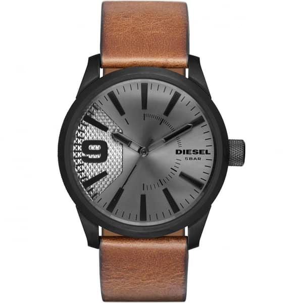 Diesel DZ1764 Rasp Grey Dial Brown Leather Mens Watch Diesel DZ1764 Rasp Grey Dial Brown Leather Mens Watch