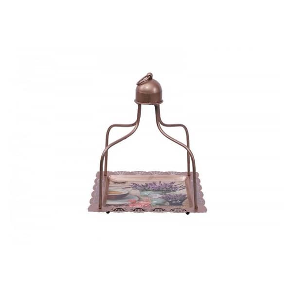 Shamira Tea & Gava Tray With Handle 29X29X35 cm Anti/Gold Shamira Tea & Gava Tray With Handle 29X29X35 cm Anti/Gold