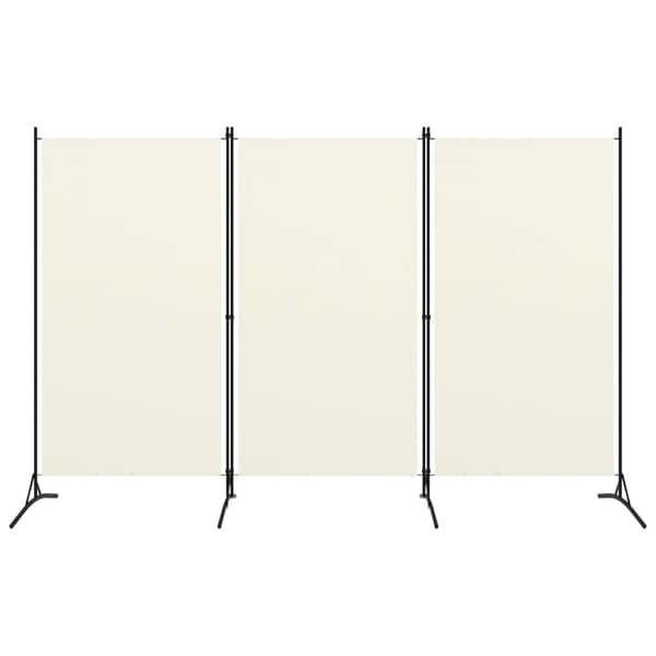Vidaxl 3-panel Room Divider Cream White 260x180 Cm Vidaxl 3-panel Room Divider Cream White 260x180 Cm