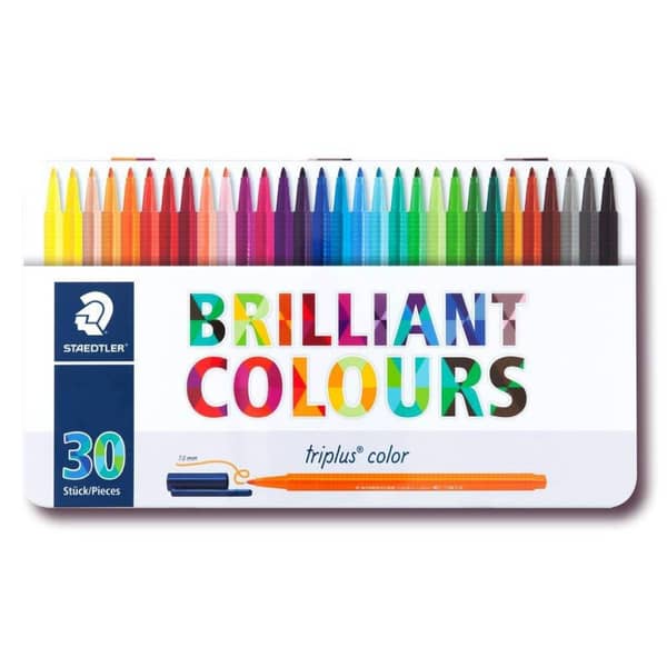Staedtler 323-m30 Triplus Fibre-tip Pen Metal Set 30 Colors Staedtler 323-m30 Triplus Fibre-tip Pen Metal Set 30 Colors