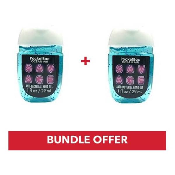 Bath & Body Works Savage Anti-Bacterial Hand Gel 29ml Pack Of 2pcs