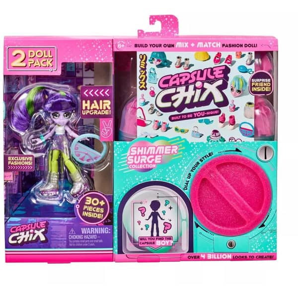 Capsule Chix 630996592281 Shimmer Surge Besties Toy Set