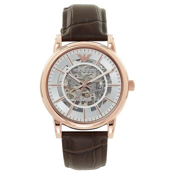 Emporio Armani Automatic Men's Analog Leather strip Watch