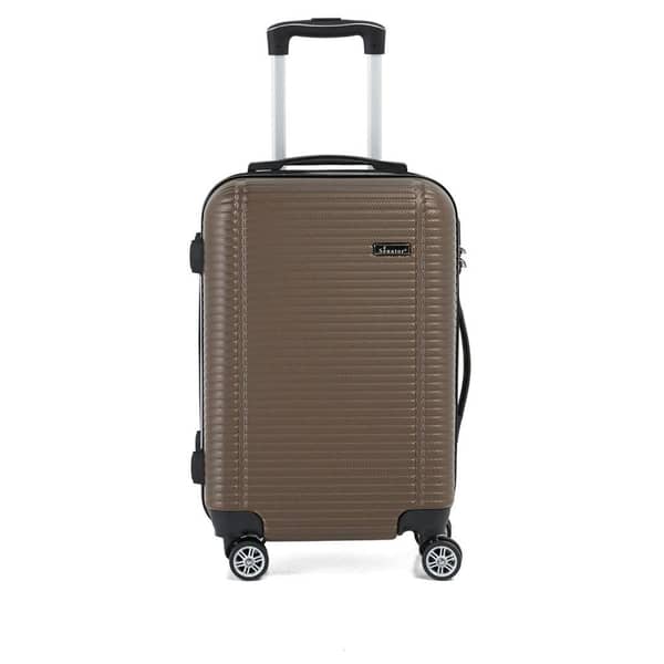 Senator ABS Spinner Trolley Luggage Bag Brown 20inch 9963-20_BRN