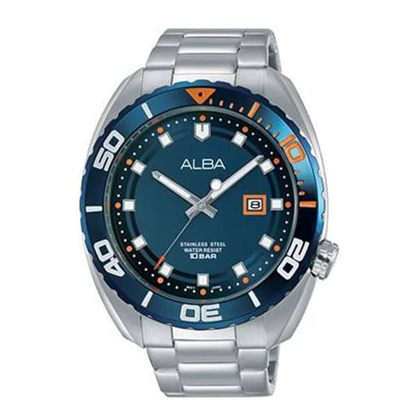 Alba AG8H43X1 Stainless Steel/Blue Gent's Watch