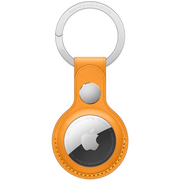 Apple AirTag Leather Key Ring California Poppy Apple AirTag Leather Key Ring California Poppy