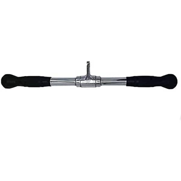ULTIMAX Straight Bar Cable Attachment, Universal Attachment for Cable Machines Bar with Rubber Handgrips & Revolving Hanger, Multi-Exerciser Cable Attachment Bar-20 inch ULTIMAX Straight Bar Cable Attachment, Universal Attachment for Cable Machines Bar with Rubber Handgrips & Revolving Hanger, Multi-Exerciser Cable Attachment Bar-20 inch