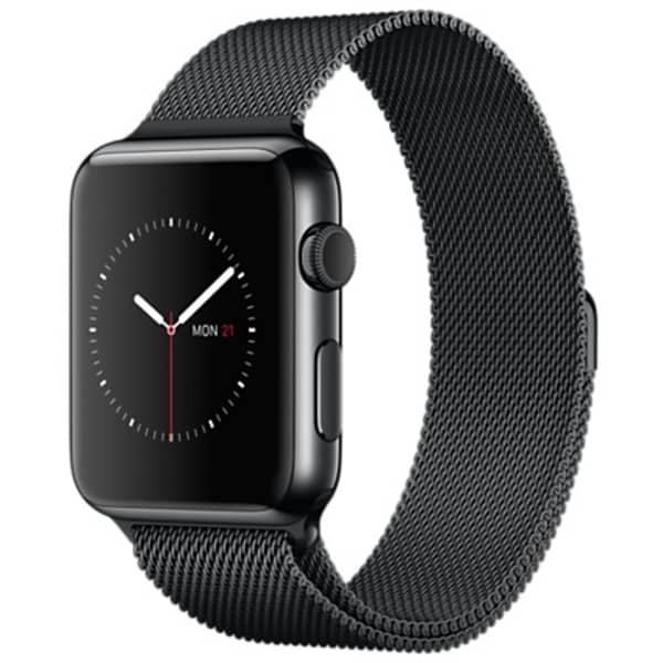 Apple Watch Series 2 - 42mm Space Black Stainless Steel Case with Space Black Milanese Loop Apple Watch Series 2 - 42mm Space Black Stainless Steel Case with Space Black Milanese Loop