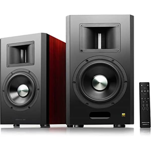 Edifier Air Pulse A300 Pro Cherry Wood Styling Dual Active Bookshelf Speaker