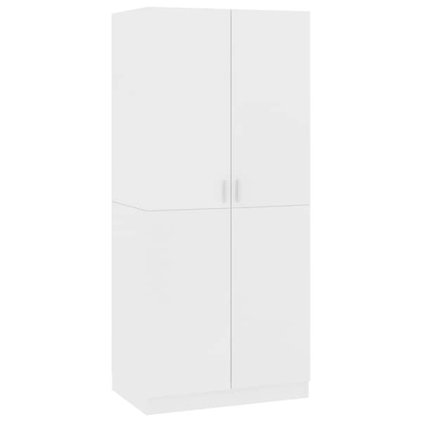 Vidaxl Wardrobe White 80x52x180 Cm Engineered Wood Vidaxl Wardrobe White 80x52x180 Cm Engineered Wood