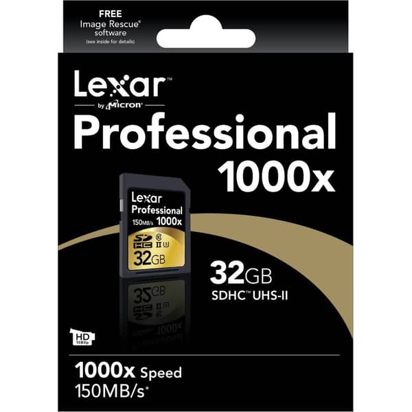 Lexar LSD32GCRBEU1000 Professional 1000x UHS-II SDHC Card 32GB Lexar LSD32GCRBEU1000 Professional 1000x UHS-II SDHC Card 32GB