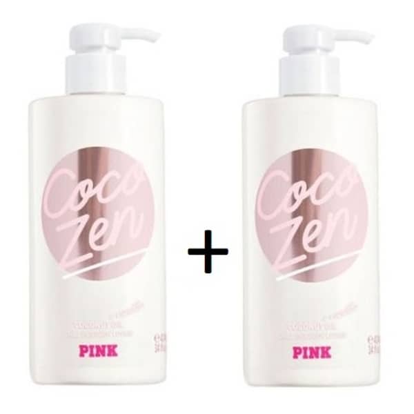 Victoria's Secret Pink Coco Zen Chill Out Coconut Vanilla Body Lotion 414ml Pack Of 2