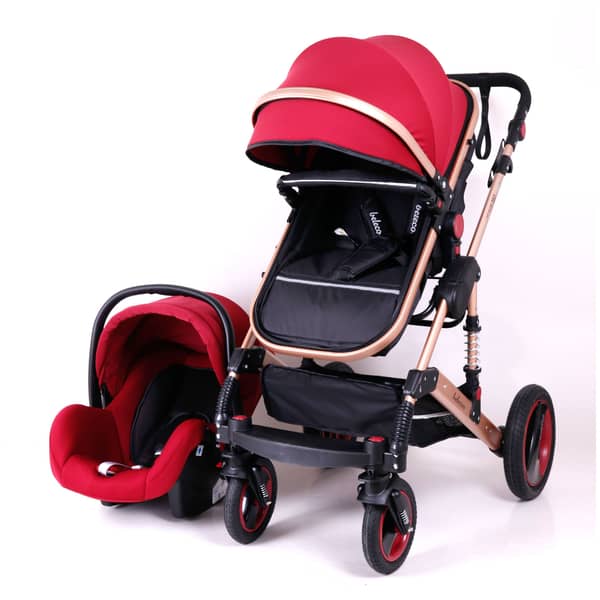 Belecoo Safety Car Seat with Stroller Adaptor - Red Belecoo Safety Car Seat with Stroller Adaptor - Red