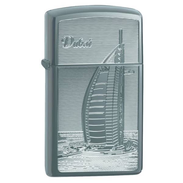 Zippo Slim Burj Al Arab Design - Black Ice Matte Zippo Slim Burj Al Arab Design - Black Ice Matte