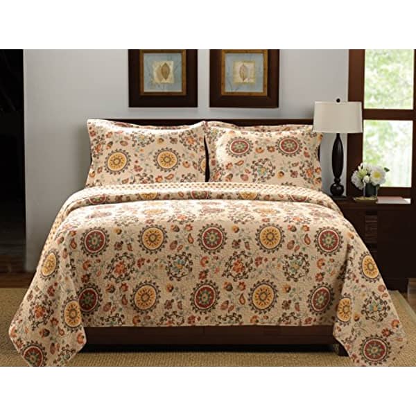 Greenland Home 3-Piece Andorra Quilt Set King Multicolor