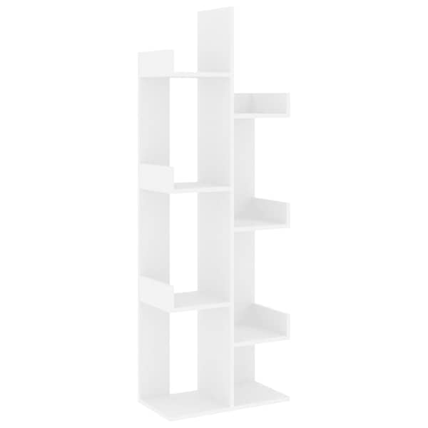 Vidaxl Book Cabinet White 48x25.5x140 Cm Engineered Wood