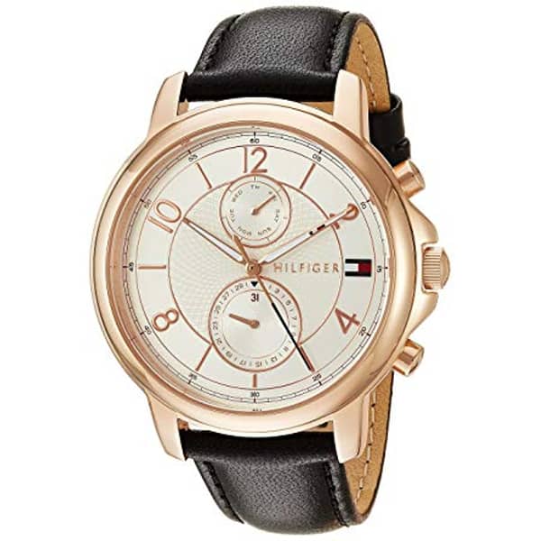 Tommy Hilfiger Claudia Black Leather Watch For Women 1781817 Tommy Hilfiger Claudia Black Leather Watch For Women 1781817