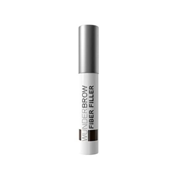 Wunder2 Wunderbrow Fiber Filler Long Lasting Eyebrow Powder Makeup For Fuller Healthier Brows, Black/Brown