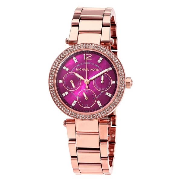 Michael Kors Multifunction Plum Mother of Pearl Ladies Watch