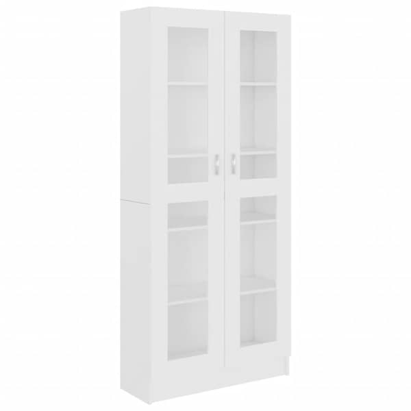 vidaXL Vitrine Cabinet White 82.5x30.5x185.5 cm Engineered Wood vidaXL Vitrine Cabinet White 82.5x30.5x185.5 cm Engineered Wood