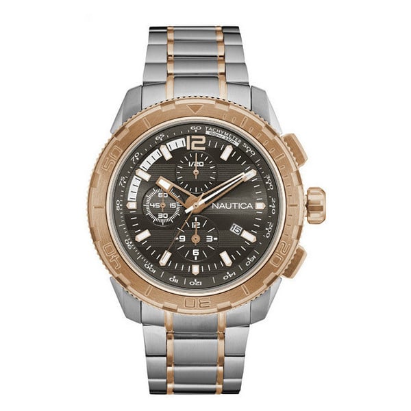 Nautica NST 101 Quartz 2 Tone Stainless Steel Watch For Men NAD26503G