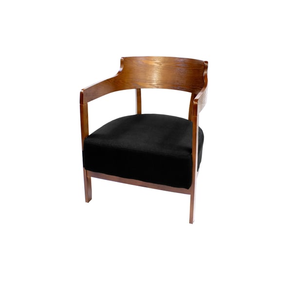 Jilphar Furniture Modern Wooden Frame Single Seater Sofa Black Seat Jilphar Furniture Modern Wooden Frame Single Seater Sofa Black Seat
