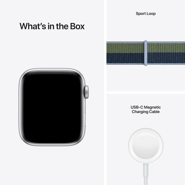 Apple Watch SE GPS+Cellular 40mm Silver Aluminium Case Abyss Blue/Moss Green Sport Loop Apple Watch SE GPS+Cellular 40mm Silver Aluminium Case Abyss Blue/Moss Green Sport Loop