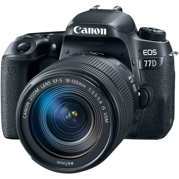 Canon EOS 77D DSLR Camera Black With EFS 18-135mm IS USM Lens Canon EOS 77D DSLR Camera Black With EFS 18-135mm IS USM Lens