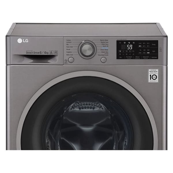 LG Front Load Washer Dryer 6Kg Washer & 4Kg Dryer 6motion DD Inverter Direct Drive Smart Diagnosis F2J6NMP8S LG Front Load Washer Dryer 6Kg Washer & 4Kg Dryer 6motion DD Inverter Direct Drive Smart Diagnosis F2J6NMP8S