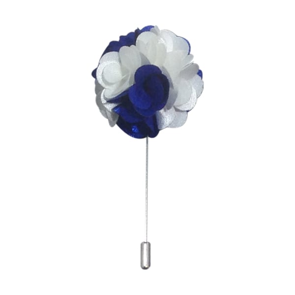 Soko Mesh Handcrafted Flower Boutonniere Royal Blue For Men