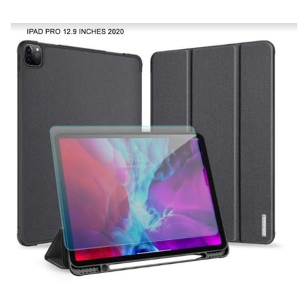 Max & Max MXIP12B TriFold Smart Folio Case With Pencil Holder& Tempered Glass For iPad Pro 12.9 Max & Max MXIP12B TriFold Smart Folio Case With Pencil Holder& Tempered Glass For iPad Pro 12.9