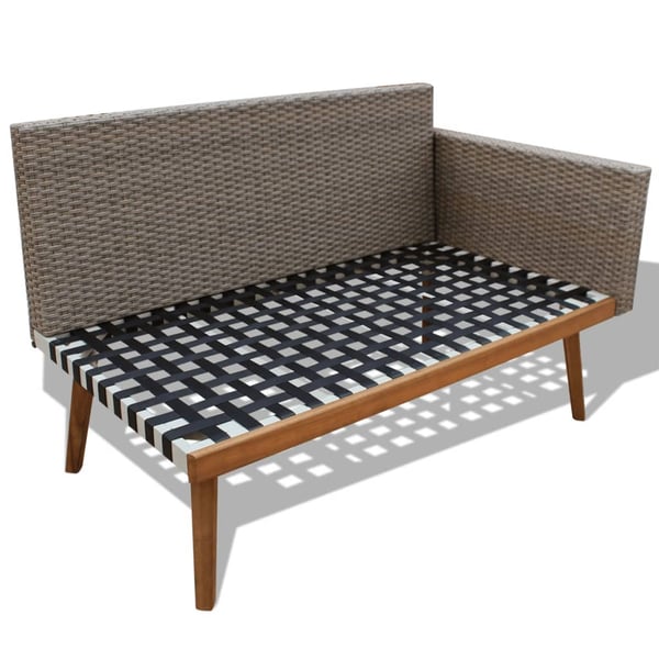 Vidaxl 4 Piece Garden Lounge Set With Cushions Poly Rattan Grey Vidaxl 4 Piece Garden Lounge Set With Cushions Poly Rattan Grey