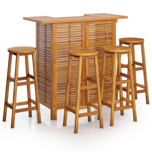 vidaXL 5 Piece Garden Bar Set Solid Wood Acacia vidaXL 5 Piece Garden Bar Set Solid Wood Acacia